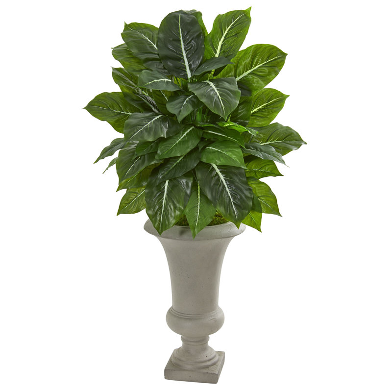 Feuille de bananes artificielle 35" en pot de fleurs