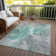 Machine Washable Indoor/Outdoor Claudian ACN1632 Teal Rug
