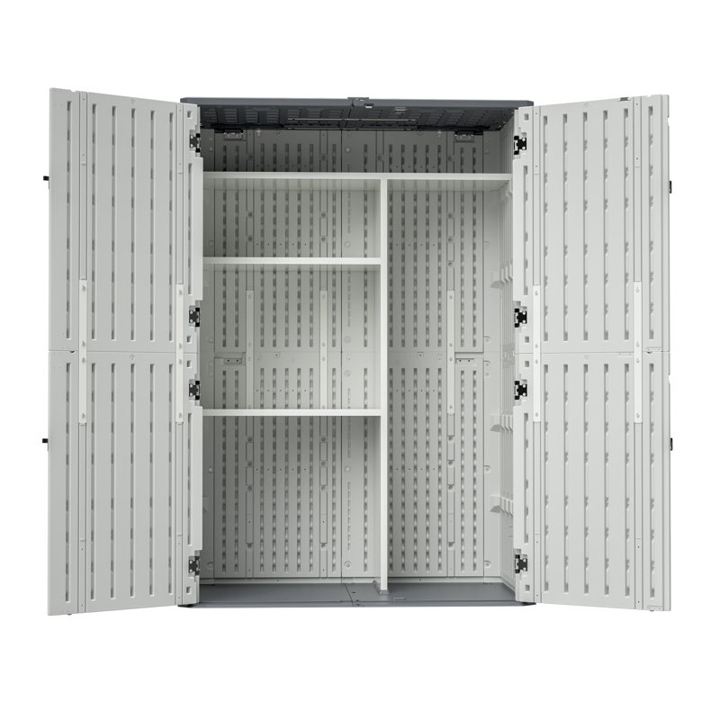 Rangement pour équipement de jardin en résine antirouille avec cloisons - Résistant aux intempéries