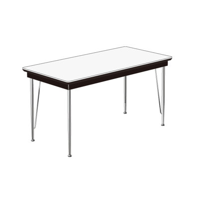 Nordic Vintage Rectangular Dining Table Metal Base Dining Table