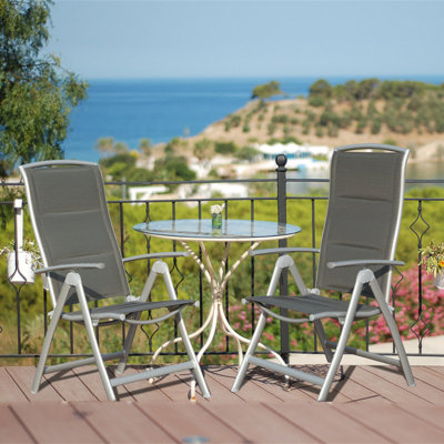 Aluminum Outdoor Folding Dining Armchair (Set of 2)