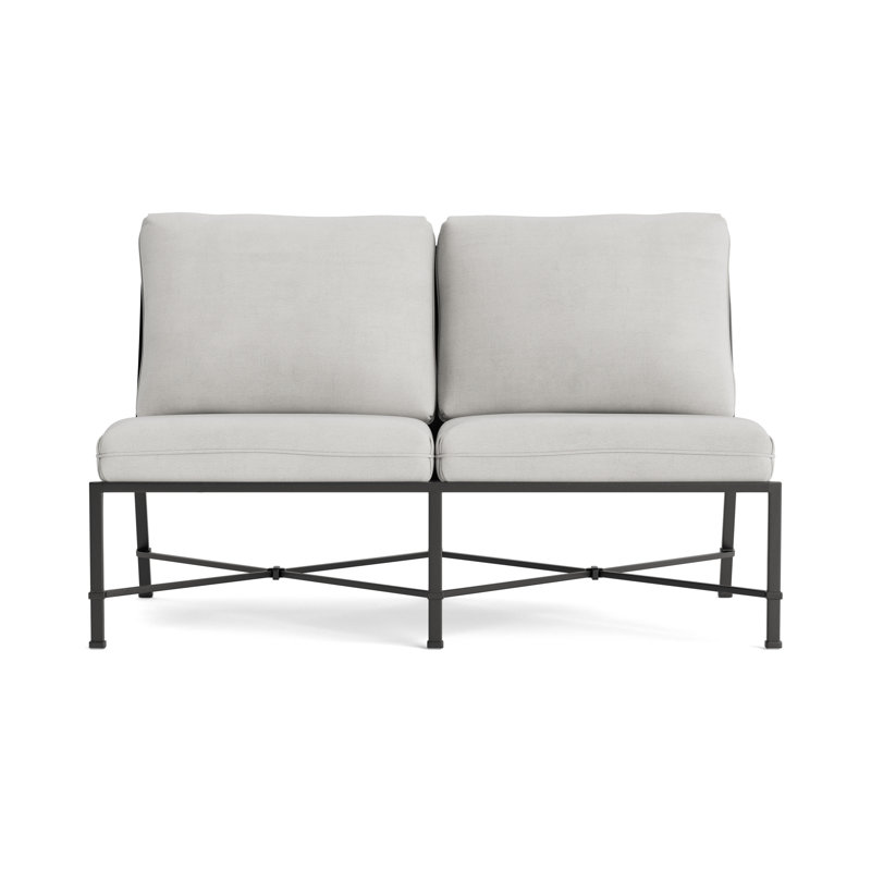 Venetian Outdoor 2 - Seat Loveseat, Fusion Dove, Textured Pewter