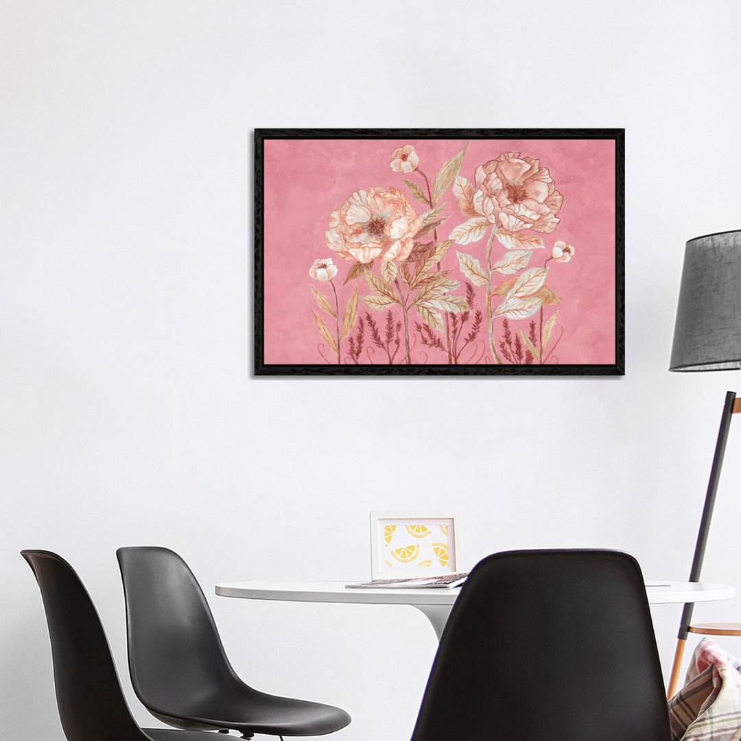 Botanica In Pink von Viviana Gonzalez - Galerie-verpackte Leinwand Giclée auf Leinwand