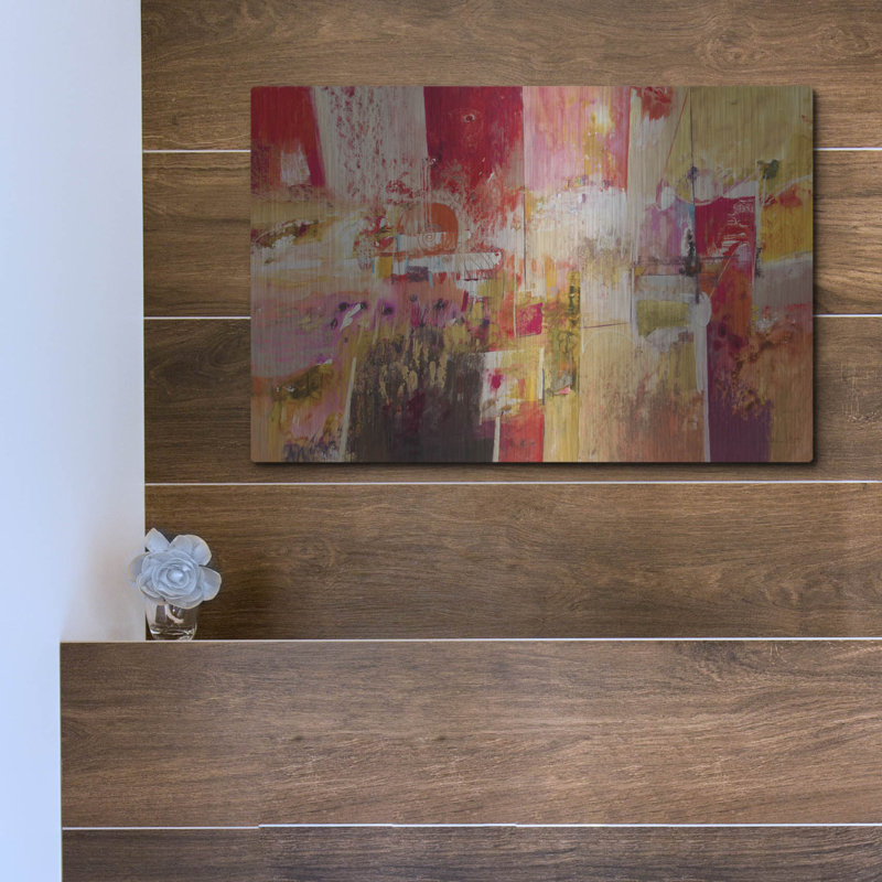 «Red And Gold Leaf 4» par Jennifer Gardner, H 12 po x l 16 po