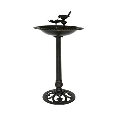 Outdoor Aluminum And Iron Bird Bath