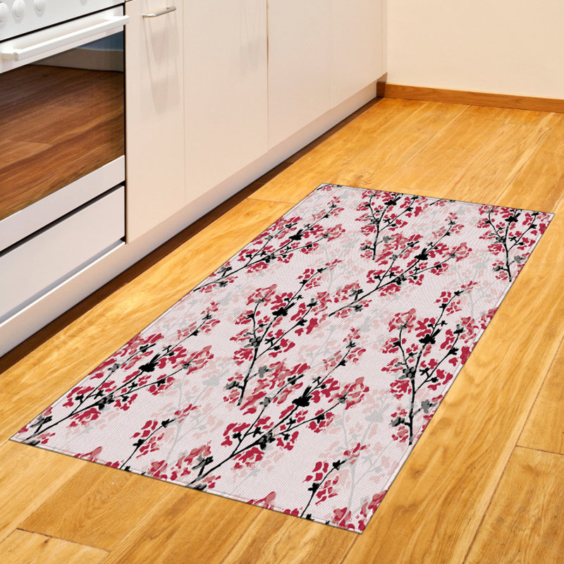 Floral High Density Long Fiber Poly Threads Decorative Area Rug Carpet, Rectangle 2'7" x 5'