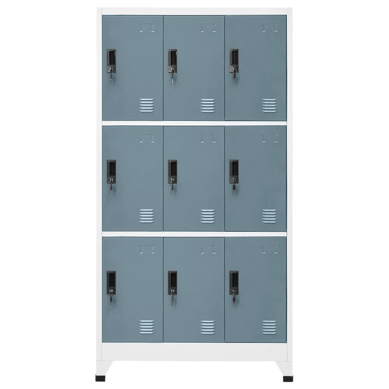 Wabansia Metal 1 - Tier 90cm Employee Locker, Light Grey/Dark Grey