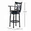 Tabouret de bar en cuir Celine