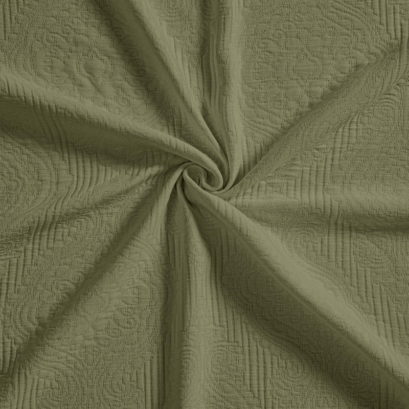 Ensemble de couvre-lit en coton à motif de médaillon à volutes Superior, Couvre-lit grand + 2 taies décoratives standard