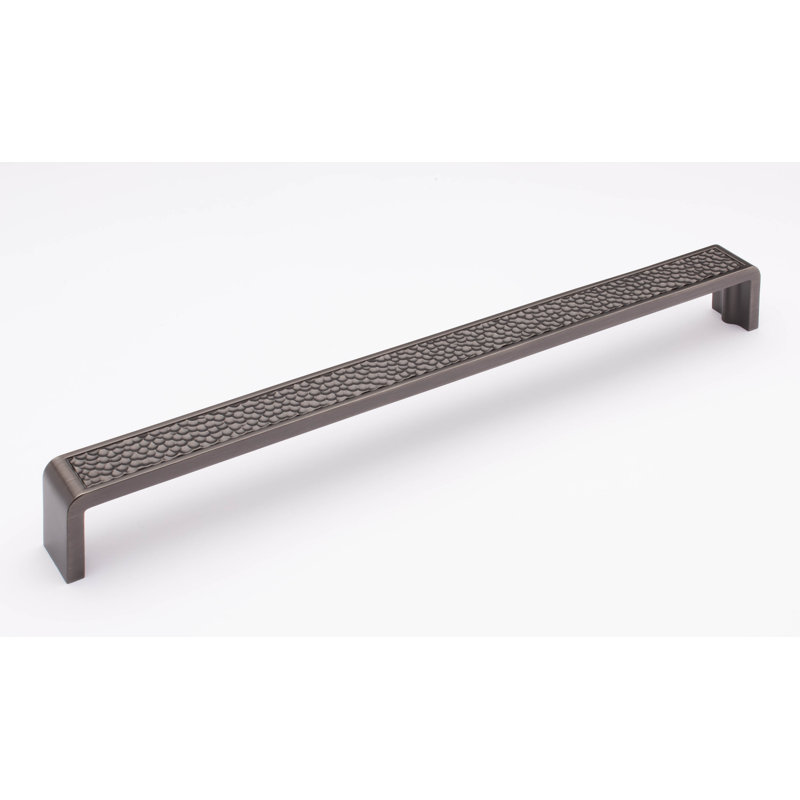 Hammered 12" Center to Center Bar Pull, Gunmetal