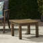 Table grise en bois - Extrémité minimaliste avec lattes de 20,05 po x 15 po de côté, l 20,05 po x P 20,05 po