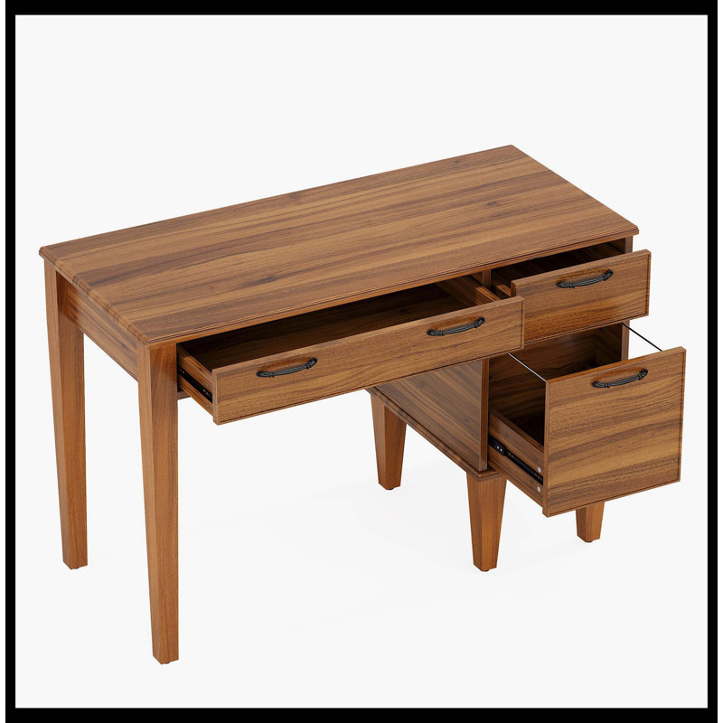 Bureau d'ordinateur 47 po, bureau rustique avec classeur 47 po