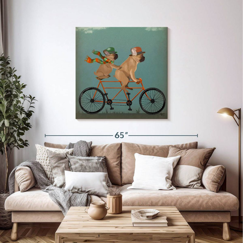 Bouledogue français tandem Brampt, H 39 po x l 39 po