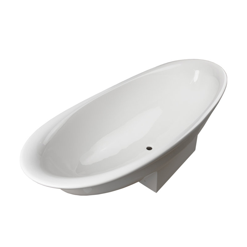 Suave 7.12'' L Freestanding Soaking Bathtub
