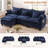 113" W 4 - Piece Chenille Sectional-1829924999