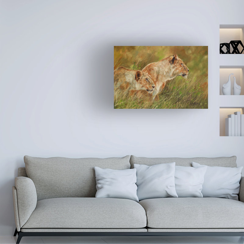 «David Stribble Lion Brothers 2», art sur toile, H 12 po x l 19 po
