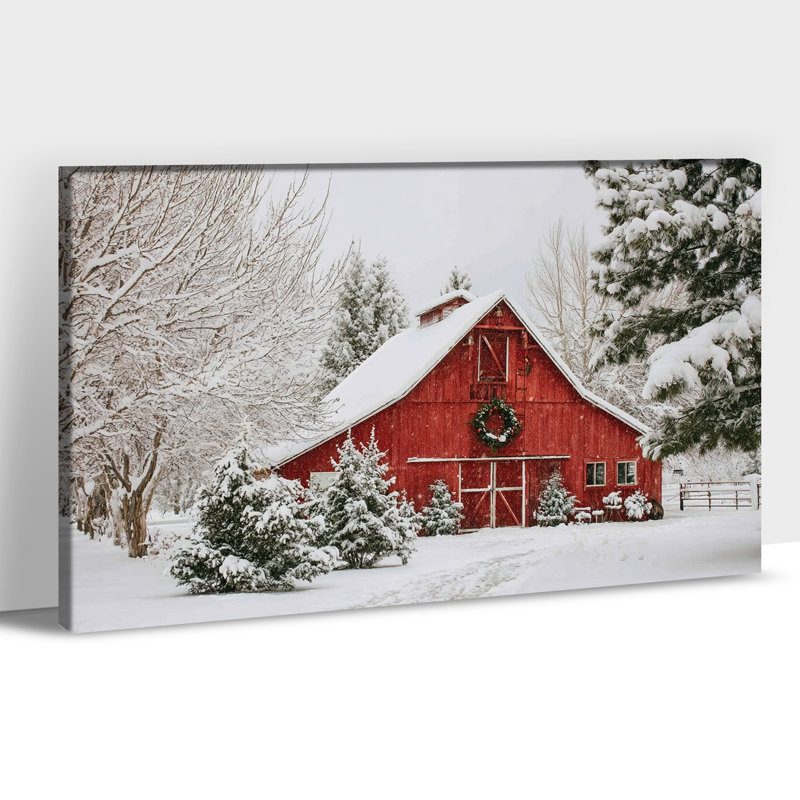 Hiver, art mural de grange d'hiver, H 24 po x l 36 po