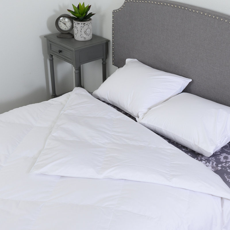 Cotton Box Stitch Comforter, White, Twin Extra Long Comforter