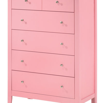 Charmante commode de rangement rose pour tout espace, commode fabriquée de manière durable (commode)