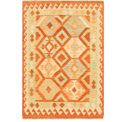 Elland One-of-a-Kind 3'3" X 5' New Age Wool Area Rug in Red