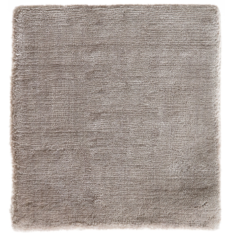 Modern Hand-Loomed Art Silk Nude Area Rug, Square 9'