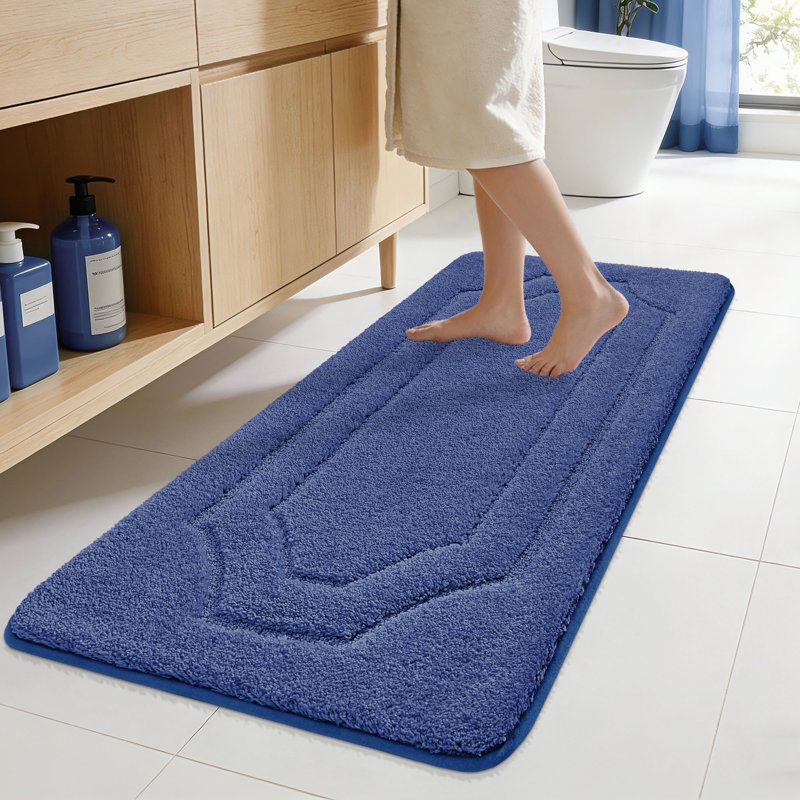 Tapis de salle de bain, tapis de bain absorbant très doux, envers en TPR à séchage rapide, tapis de bain lavables à la machine pour plancher de salle de bain, baignoire et douche, accessoires de décoration intérieure