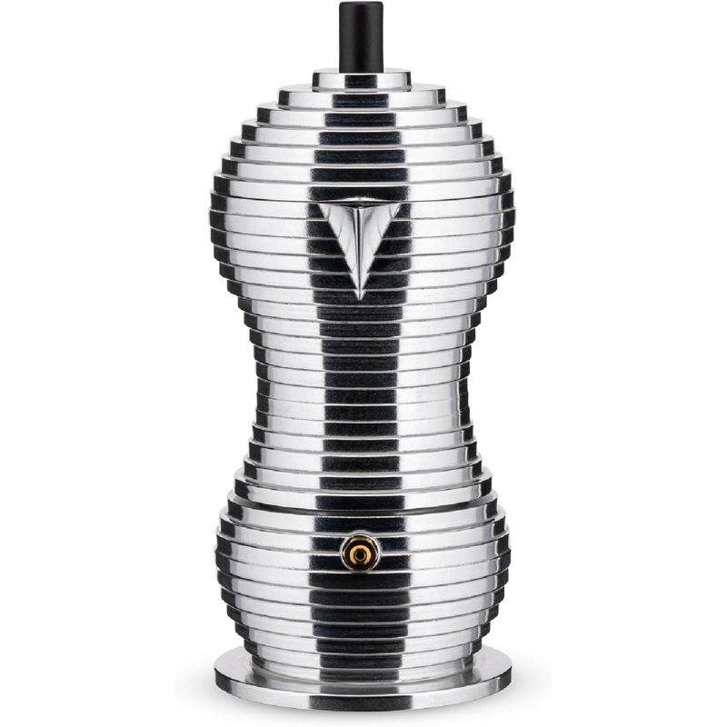 Pulcina Espresso Coffee Maker, Black, 6 Cup