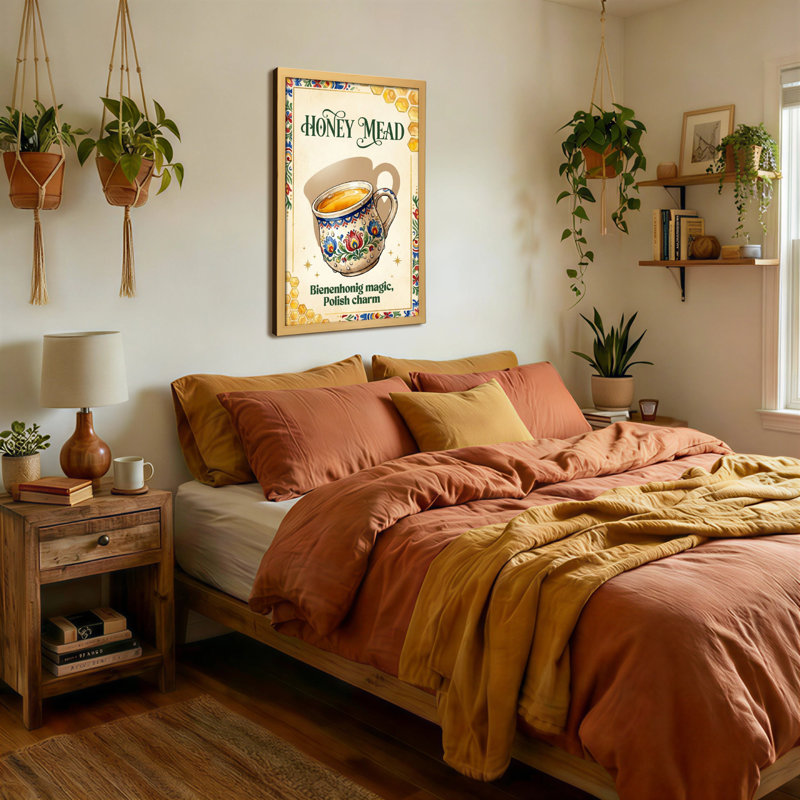 Motif floral tendance avec nid d'abeille et étoiles, H 24 po x l 16 po