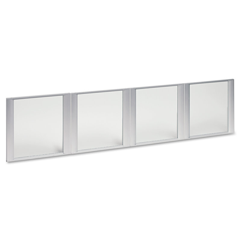 Alera Clear Glass Door Set with Silver Frame for Hutch
