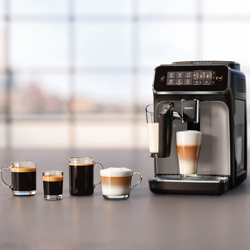Machine à espresso entièrement automatique Philips 3200 Series avec mousseur à lait LatteGo