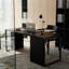 Bureau rectangulaire en bois massif et fer noir-1748551299
