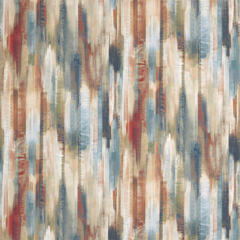 Estrato Fabric, Rust/Ruby/Nordic Blue