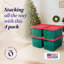 HOMZ Durabilt, bacs de rangement en plastique robustes avec couvercles-126281889-126281892