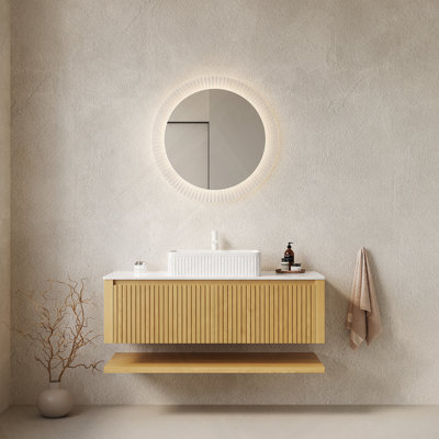 Meuble-lavabo mural avec lavabo et tiroir