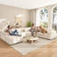 Canapé modulaire en chenille 7 pièces avec assise profonde et repose-pieds amovible 7 pièces-582841749