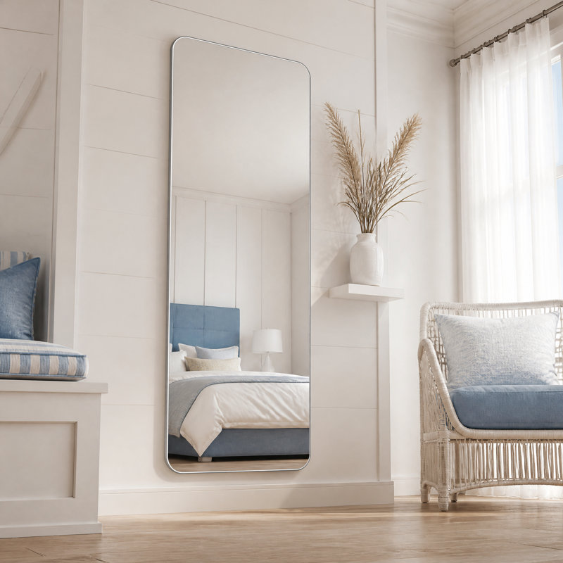 65"x24" Wall-Mounted Full Length Mirror for Bedroom, Bathroom, Living Room – Selfie Mirror, Shatter-Resistant & HD Clarity