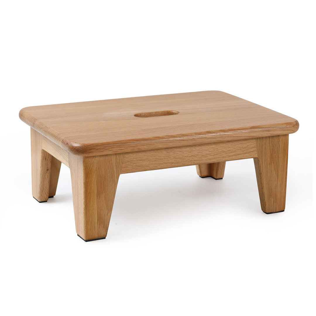 Oak Wood Step Stool CONSDAN Color: Nature