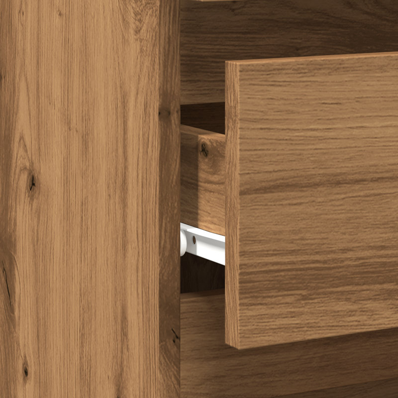 Cowlic Bed Cabinet 40x35x62.5 cm Engineered Wood, 1, Artisan Oak