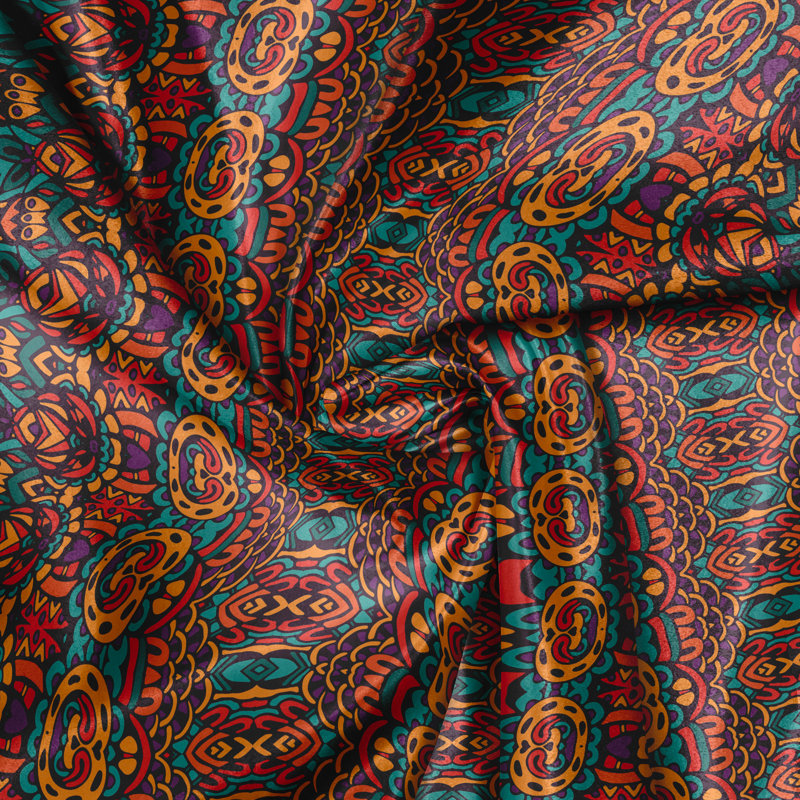 Rustic Curtain, Indigenous Folklore, Multi -coloured