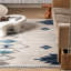 Tapis de couloir bleu et ivoire Strathearn Southwestern-767357995