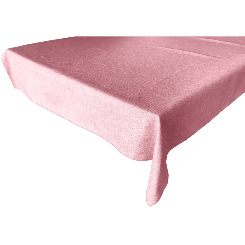 Zeev Solid Color Tablecloth, 108" L x 58" W, Pink