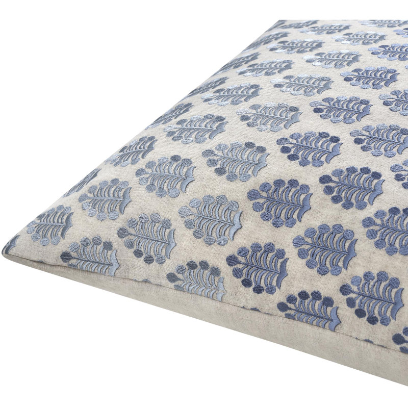 Coussin décoratif Fabuleuse, Polyester, Bleu, Carré 18 po