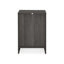  Table de chevet contemporaine avec tablette de rangement ouverte et poignée en bois, table d'appoint pour chambre à coucher ou salon, gris