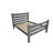 Gray Solid Wood Twin Bed Frame