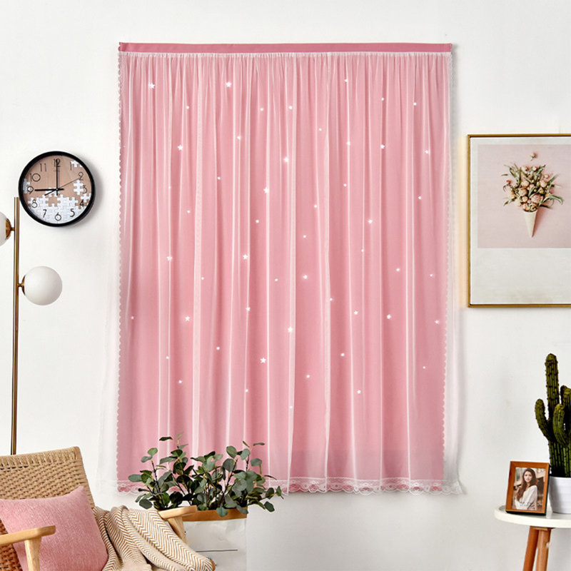 Paire de rideaux de rideaux 39 po x 59 po, Pink