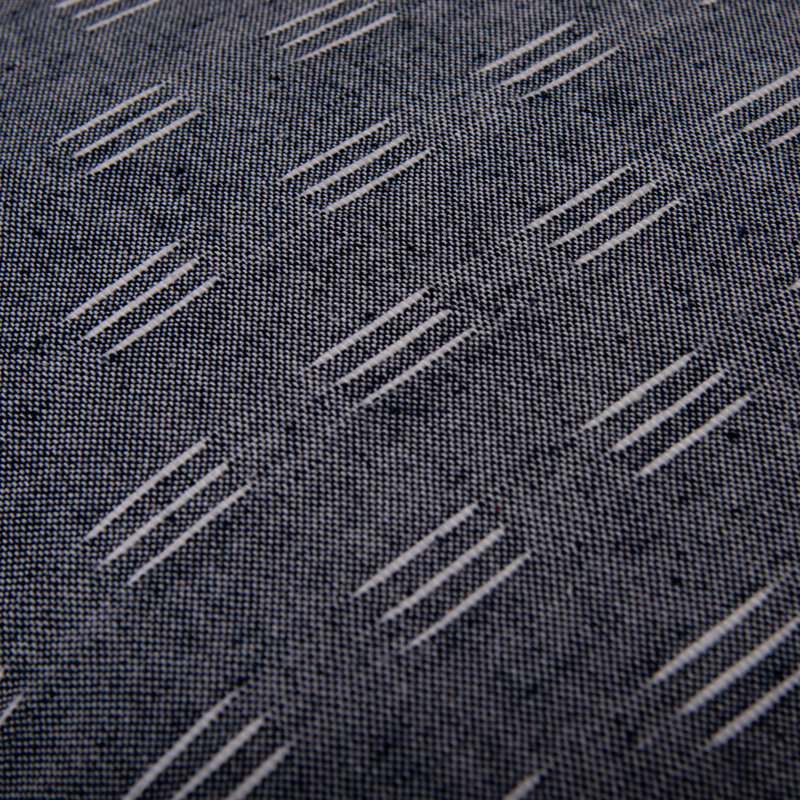 Jeté en coton / polyester, Bleu / blanc, Mélange de duvet