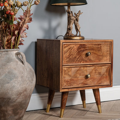 Reubens 45cm W Solid Wood Bedside Table