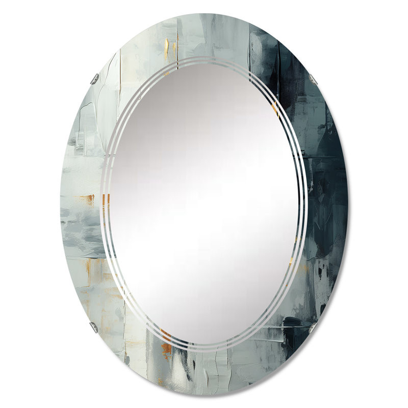 Hodor - Miroir mural moderne ovale, 30 po x 20 po