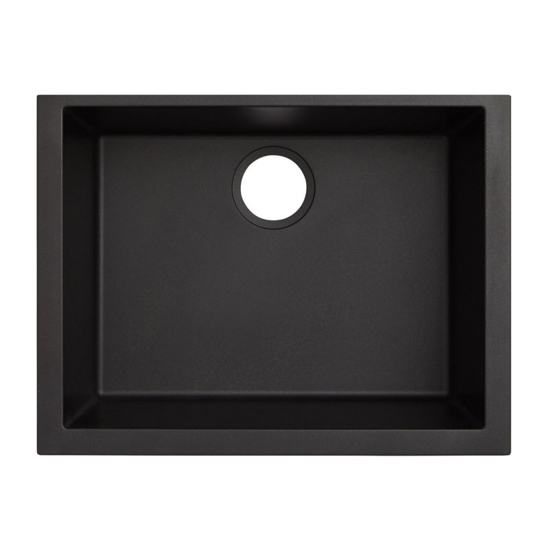 Holcomb 24 "L Undermount Kitchen Sink, Midnight Black