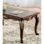 Table basse rectangulaire 1Pc de conception traditionnelle avec riche finition tabac, placage en bois massif et détails avec détails dorés, l 48 po x P 27,5 po, H 20,5 po